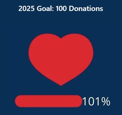 101 heart with donation goal