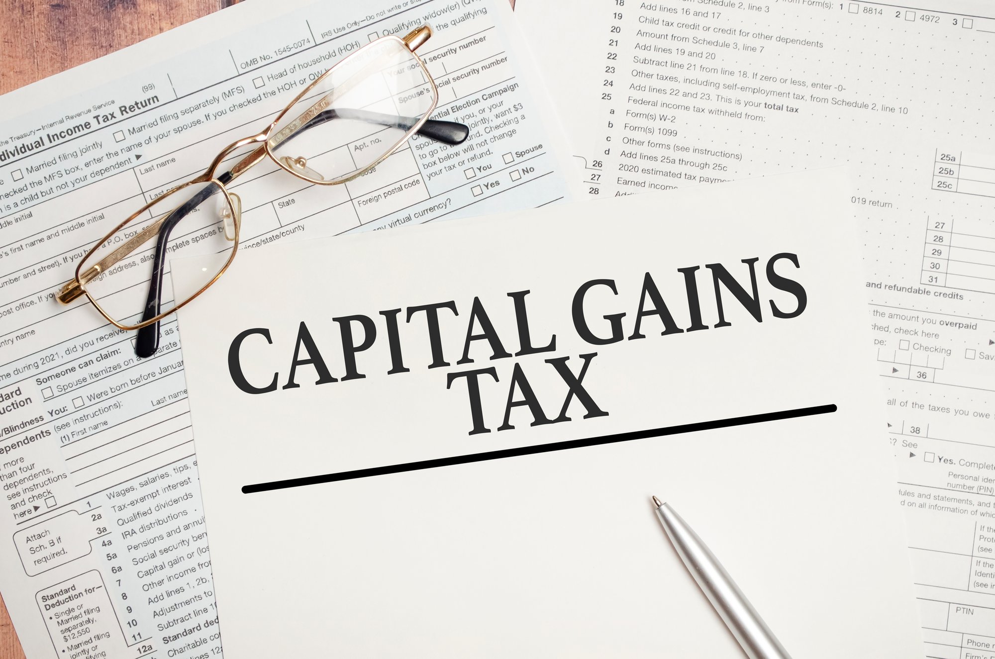 Capital Gains Tax Management Stock Image